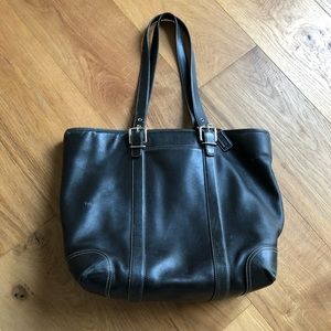 Coach Black Leather Tote